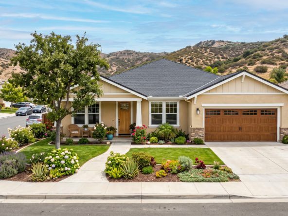Well-kept single-family home on a sunny street in Santee, East County San Diego, representing value homes for families